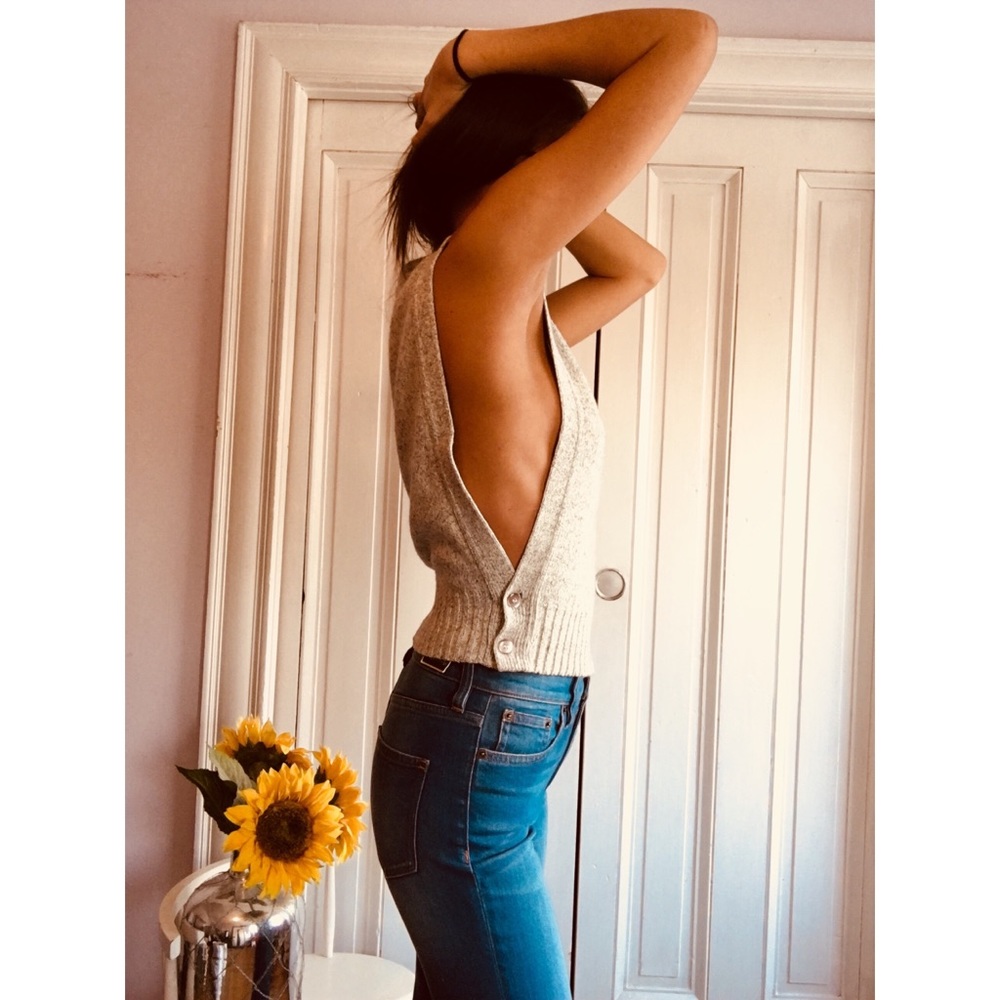 Gray Wool Side Button Vest! - image 1